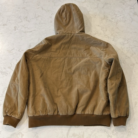 GH Bass Men’s Hooded Workwear Coat Brown Barn Chore Western Jacket XL - Picture 8 of 16